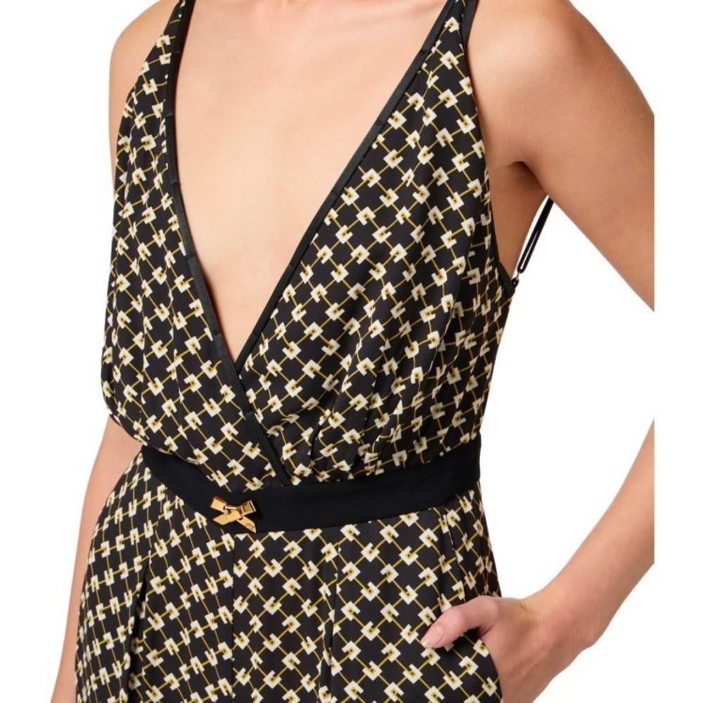 Elisabetta Franchi Nero Burro Patterned Jumpsuit - NWT - Picture 4 of 6